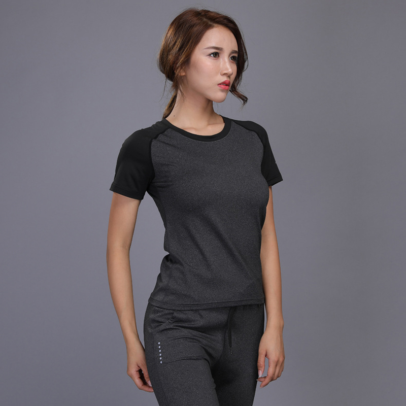 Women's sportswear Yoga Sets Jogging Clothes Gym Workout Fitness Training Yoga Sports T-Shirts+Pants Running Clothing Suit - Image 5